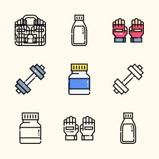 Fitness icons pack