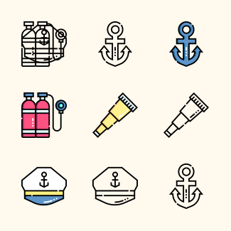 Sea Life icons pack