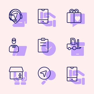 Logistics icons pack