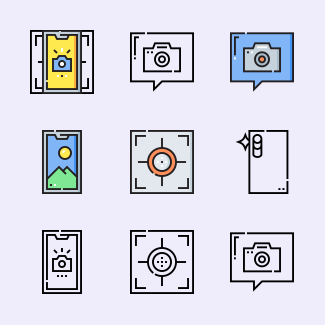Photography icons pack