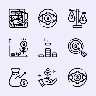 Investment icons pack