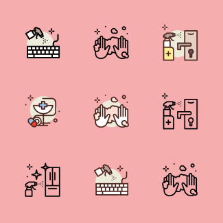 Hygiene icons pack
