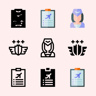 Aviation icons pack