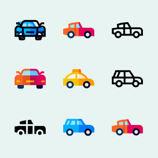 Transportation icons pack