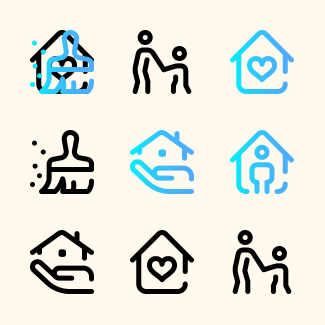 Stay at home icons pack