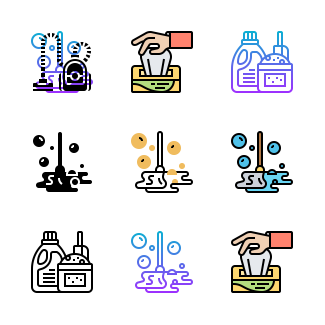 Housekeeping icons pack