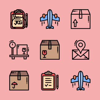 Logistics & Delivery icons pack