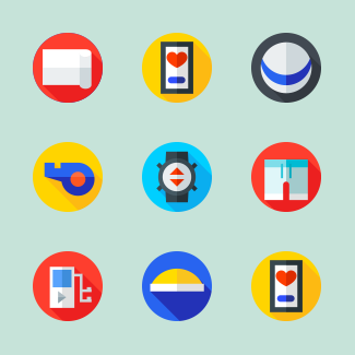Fitness icons pack