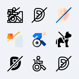 Disabled People Assistance icons pack