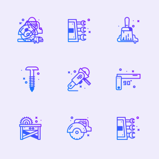 Carpentry icons pack