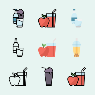 Beverage icons pack