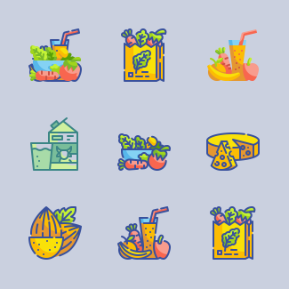 Healthy Food icons pack