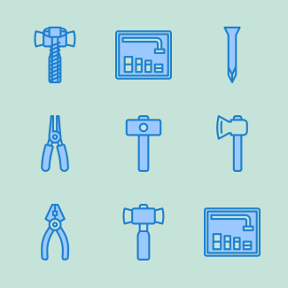 Construction icons pack