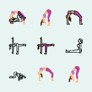 Yoga Pose icons pack