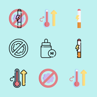 Vaping icons pack