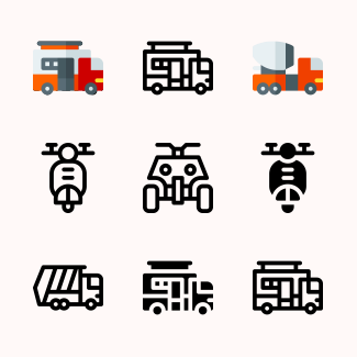 Transport icons pack