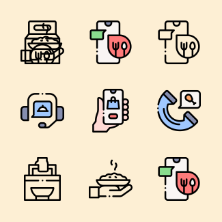Food Delivery icons pack