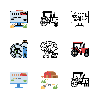 Smart farm icons pack