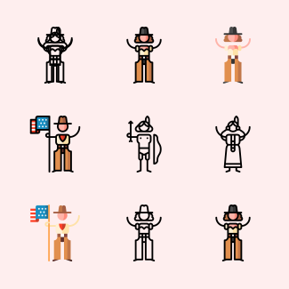 Wild West icons pack