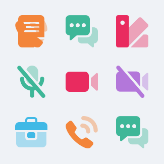 Communication tools icons pack
