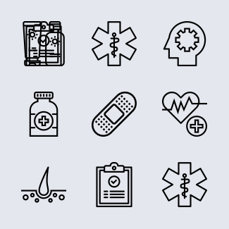 Healthcare icons pack