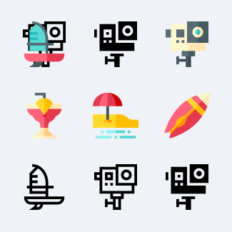 Surf icons pack