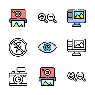 Photography icons pack