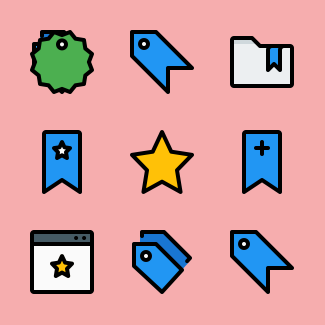 Bookmarks and Tags icons pack