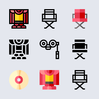 Scenic arts icons pack
