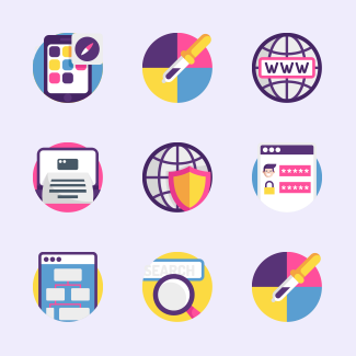 Web design icons pack