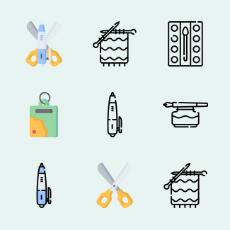 Handcrafts icons pack