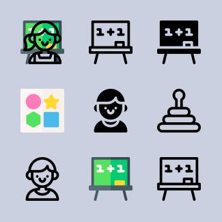 Kindergarten icons pack