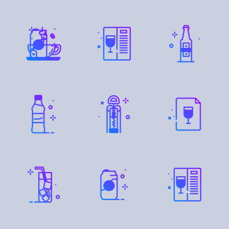 Drinks icons pack