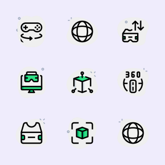 Virtual Reality icons pack
