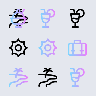 Tropical icons pack