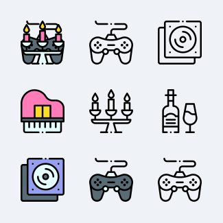 Birthday icons pack