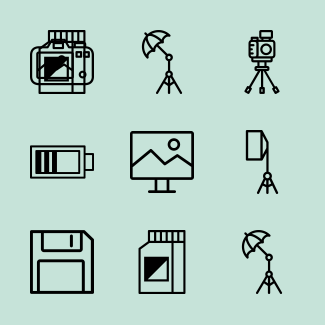 Photography icons pack