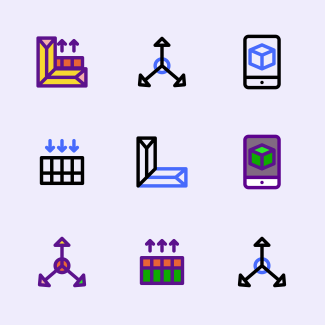 3D Shapes icons pack