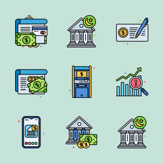 Banking icons pack