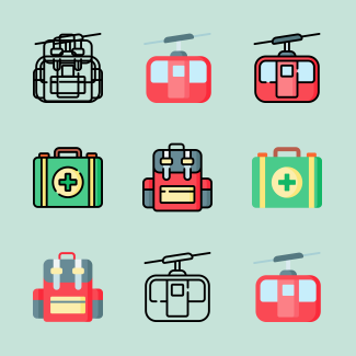 Travel icons pack