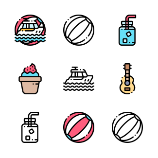 Summer Party icons pack