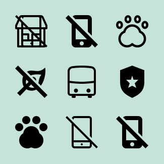 Places Wayfinding icons pack