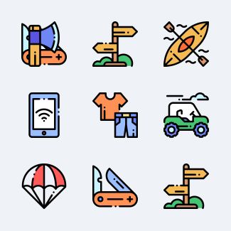 Adventure icons pack