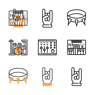 Rock and Roll icons pack