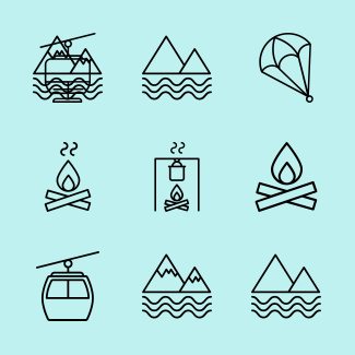 Adventure icons pack