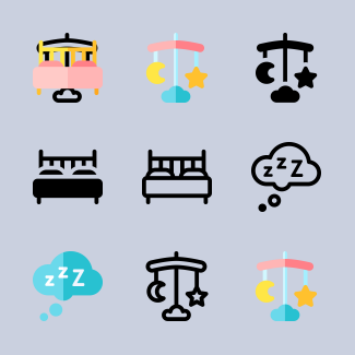 Time to sleep icons pack
