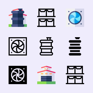 Industrial Process icons pack