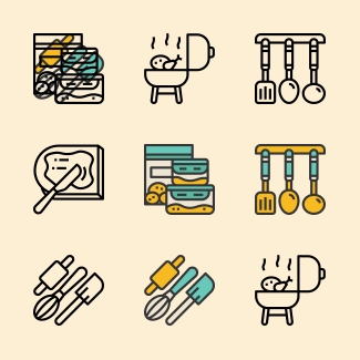 Kitchen & Cooking icons pack