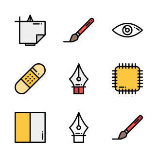 Photo editing icons pack