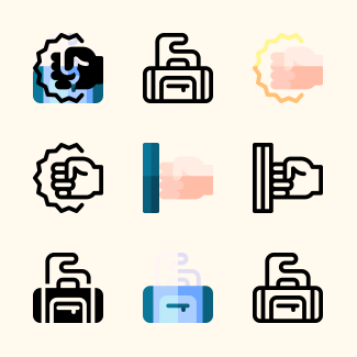 Martial arts icons pack